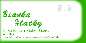 bianka hlatky business card